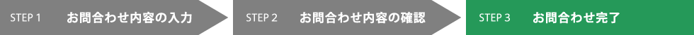 STEP3お問い合わせ完了